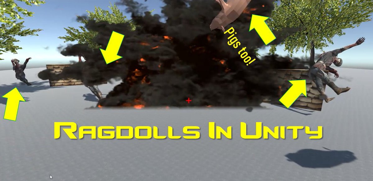 FeedMyKids1's tweet photo. Are you still using Unity? Do you like the Hitman games?   How to Ragdoll Humans and Animals (only in Unity ya psycho) - This has a simple controller, gun, and NPC    

https://t.co/LitpPZ99vj… 

#Unity #Tutorial #ragdoll #explosionragdoll https://t.co/q15NAusfkn