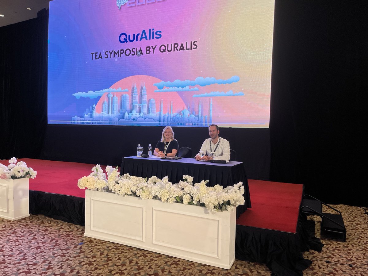 QurAlis at <a href="/PACTALS/">PACTALS</a>! Our CEO and co-founder @KasperRoet and CMO <a href="/genge_angela/">AngelaGenge</a> presented “Pioneering #PrecisionMedicines to Conquer #ALS and Other #NeurodegenerativeDiseases” during the QurAlis sponsored tea symposium.