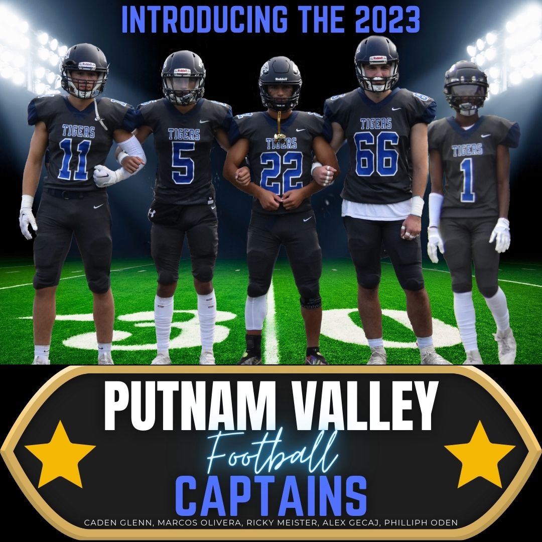 CraigGlenn21's tweet photo. 2023 Putnam Valley Varsity Football Captains:
Caden Glenn (#11), Marcos Olivera (#5), Ricky Meister (#22), Alex Gecaj (#66), Philliph Oden (#1)
@CoachElsasser @CadenG_ @NewyorkMarcos @rickym1233 @alexander_gecaj @PhilliphOden_9
@PutnamValleyAD @PutValleyAT @PutnamValleyCSD https://t.co/RKASm4tkwL