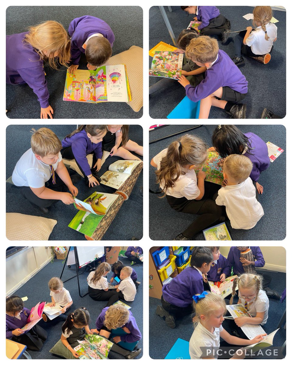 RPSRadcliffe2D's tweet image. We just LOVE to read!!! 
The children have been so excited to look through our gorgeous new reading area and share their books with friends 💜