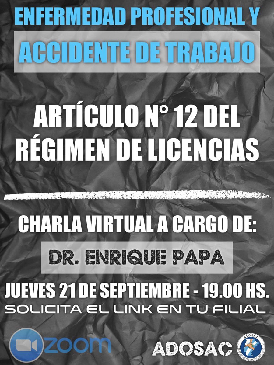 ADOSAC Provincial tweet media