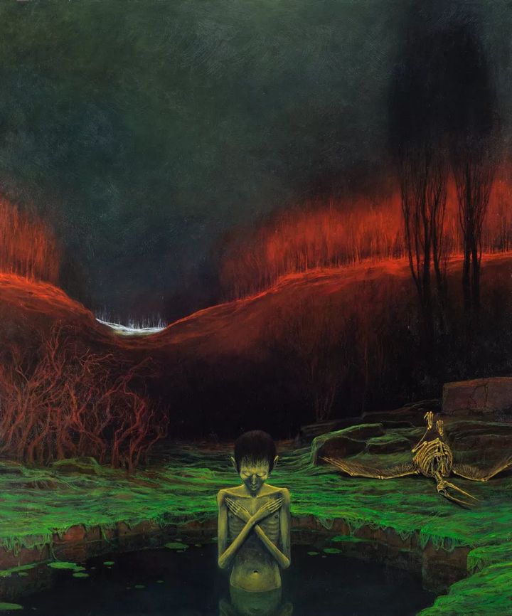 teriblaX's tweet photo. Zdzislaw Beksinski, untitled [dystopian surrealism]

#dystop #distop #dystopian #surrealism #dystopiansurrealism #oilpainting #zdzislawbeksinski #beksinski #darkart #art #ars #arte #sanat #paint #painting https://t.co/KWfDN4PQGP