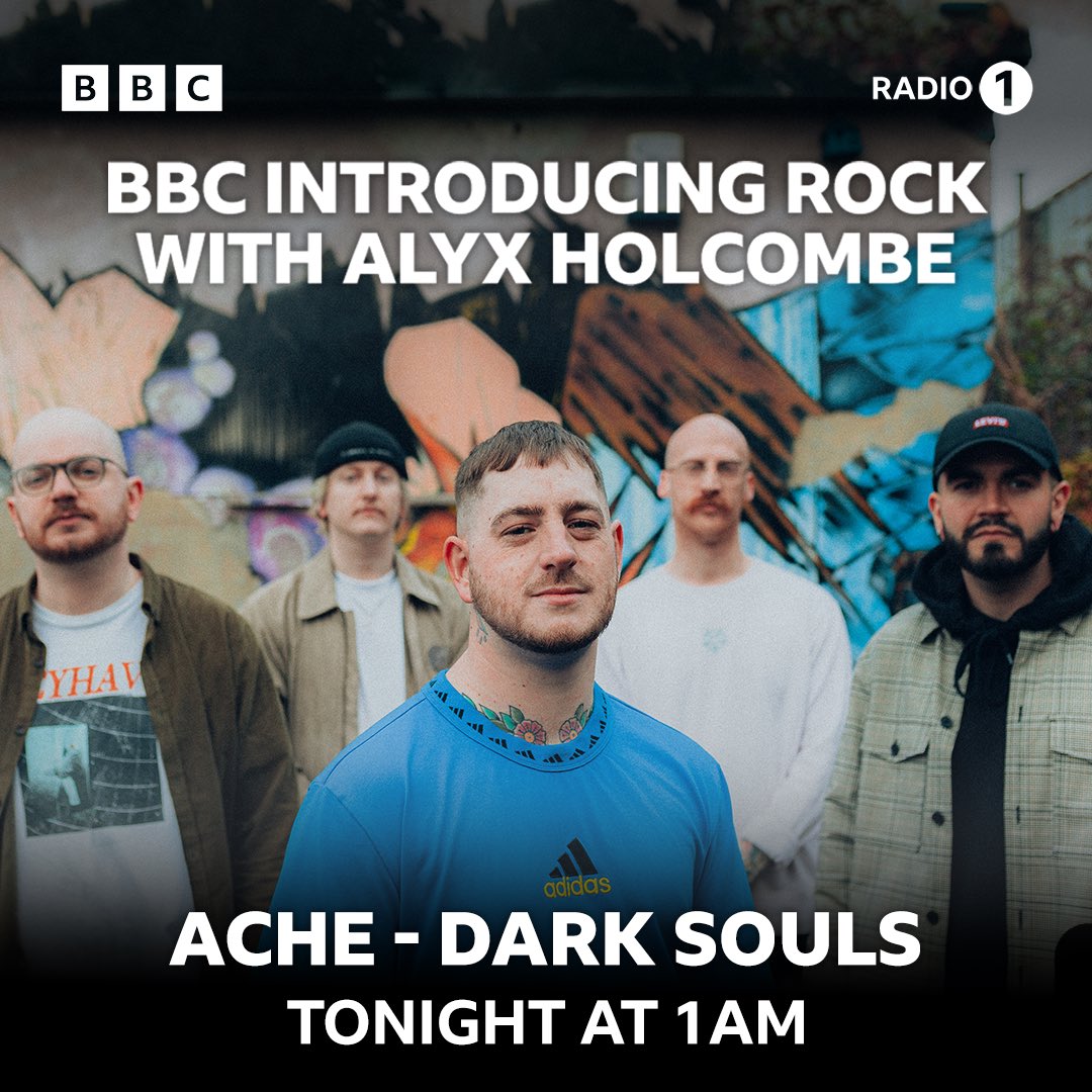 ache_forever's tweet photo. A huge thank you to @AlyxHolcombe for giving ‘Dark Souls’ a second spin on @BBCR1 #IntroducingRock. Tune in from 1am and catch up on BBC Sounds from tomorrow. https://t.co/1aqptdHpMl