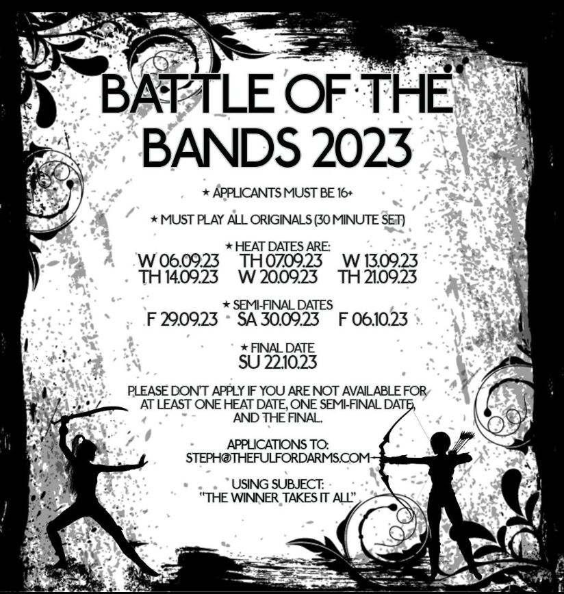 ahintofmayhem's tweet photo. Battle of the Bands at the Fulford Arms is back baby! This was Heat 3 and 4!
@Frantics__
#Hรฆrtstrings
@ChasedMachines
#uncultured
#BelleVelvet
@Offbeatband
#robo
#darted
@fulfordarmsyork
https://t.co/jVf7EzOuq6 https://t.co/RP1ctTdLTy