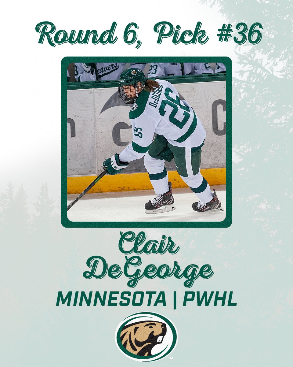 Congrats to former Beaver Clair DeGeorge on being selected to Minnesota of the inaugural <a href="/thepwhlofficial/">PWHL</a> Draft!

#GoBeavers #BeaverTerritory