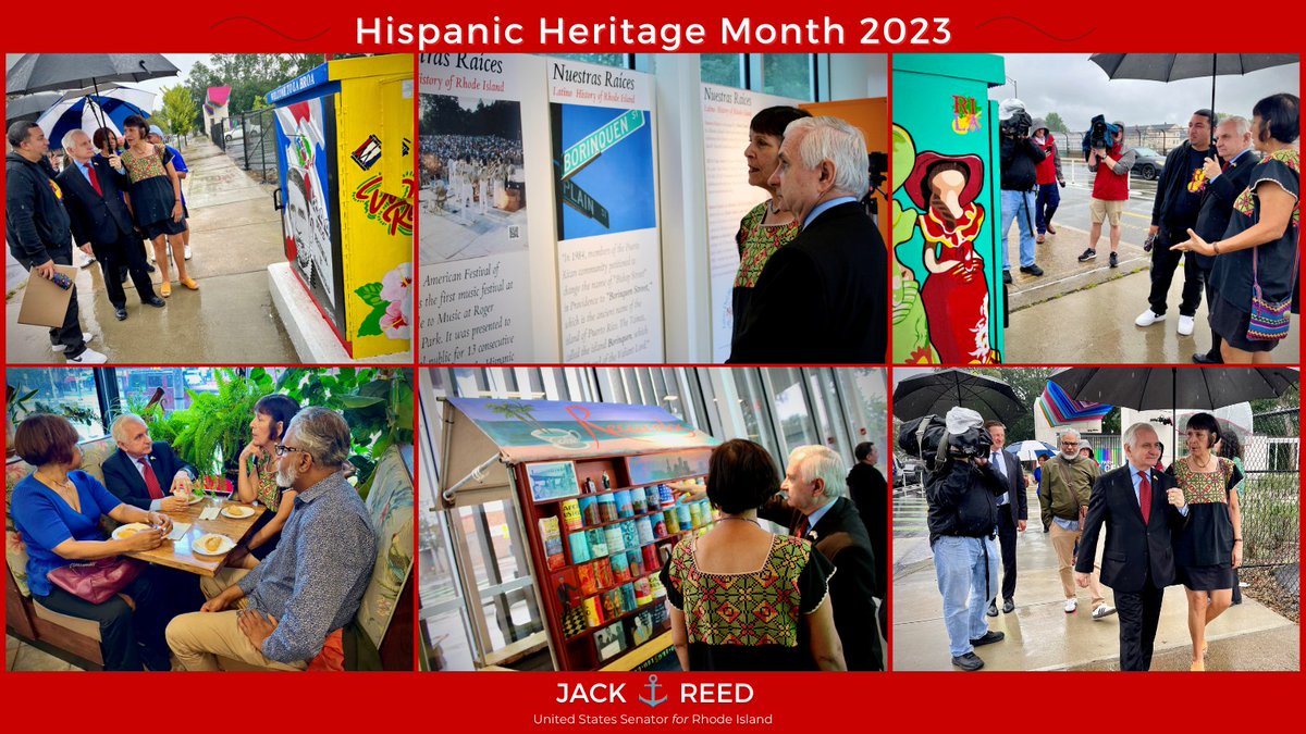 Celebrating #HispanicHeritageMonth on Broad St. in #PVD w/ @RILatinoArts, hearing from local leaders & #smallbiz owners about issues impacting their communities, exploring art by local Latino artists & recognizing RI’s diverse & vibrant Hispanic communities.