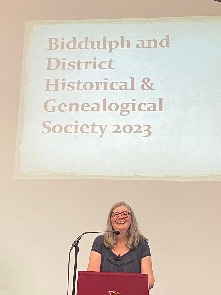 Fantastic night at the Biddulph and District Historical and Genealogical Society. Thanks for having me !