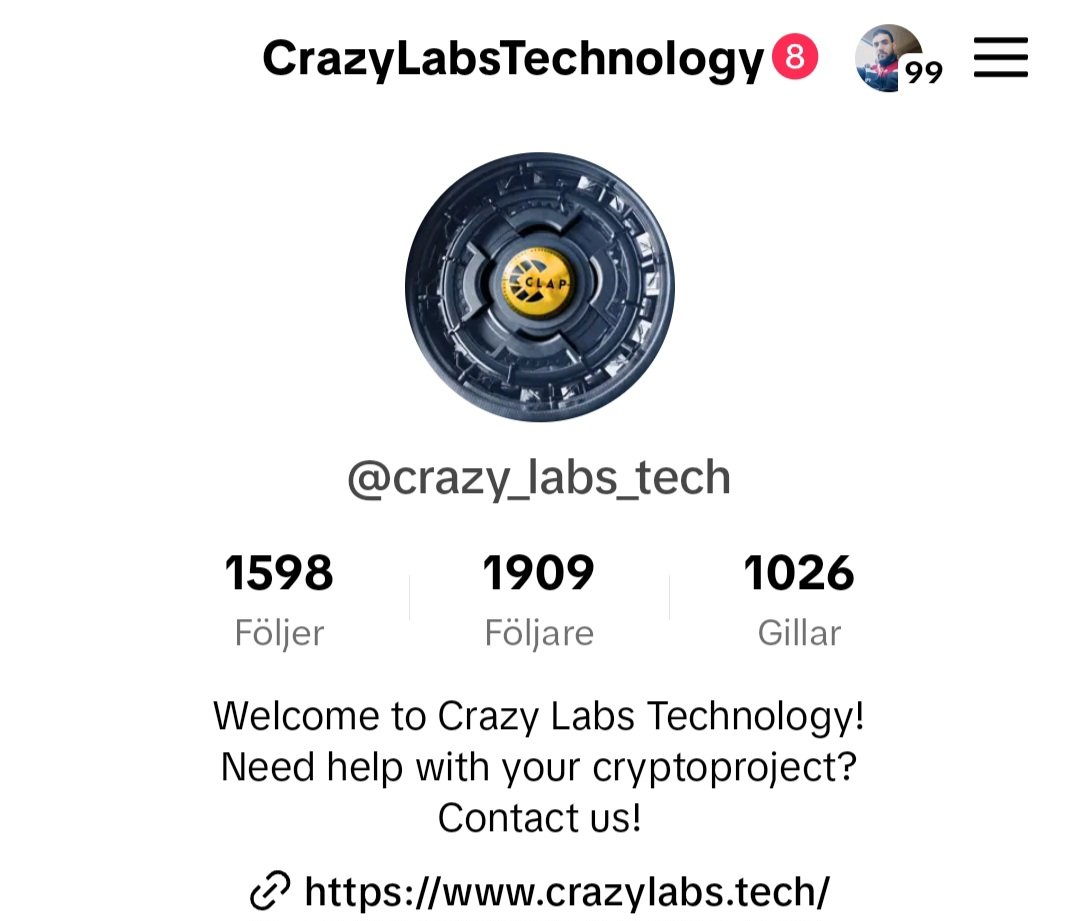 CrazyLabsTech's tweet photo. 🔥🎉🔥🎉🔥🎉🔥🎉🔥
WELCOME TO OUR #TIKTOK CHANNEL!
We are almost at 2000 followers! Lots of bullish content and videos for you all to enjoy!
https://t.co/hBus84DKNF
#digitalservices #fyp #follow #NFTs #staking #dApps #professionalsolutions https://t.co/o4pza2t6Rd