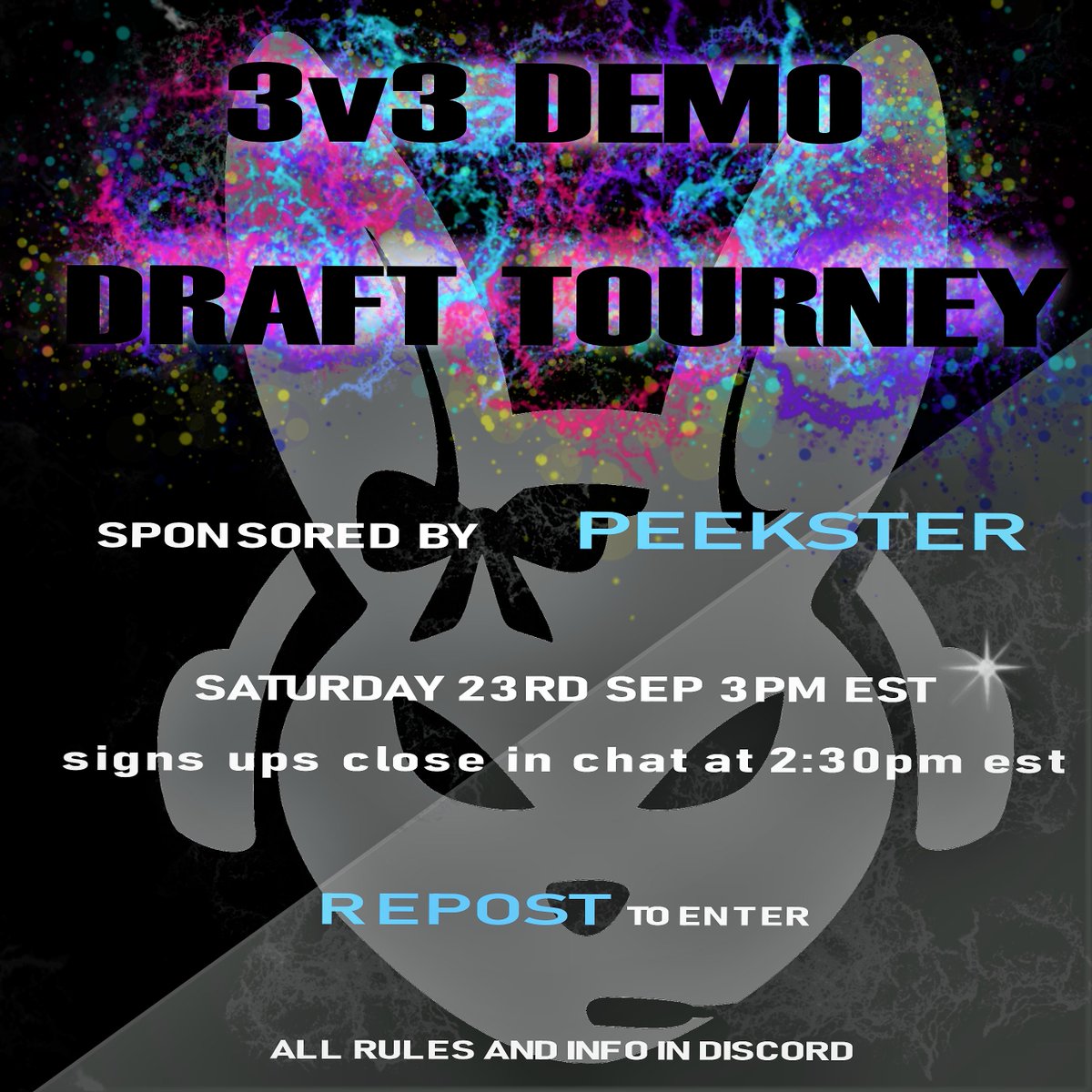 xBunnyGames's tweet photo. $100 #RogueCompany DEMO TOURNEY 🔥

- SPONSORED BY  @hitsaks 
- MUST REPOST and type !jointourney whenever im live between now and Saturday.

https://t.co/NBqligPfcU
spread the worddd! ❤️ https://t.co/cs1Po7JU5P