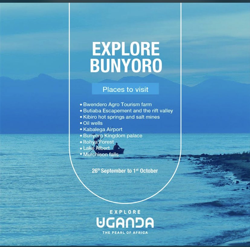 JacksonWabuyere's tweet photo. Some of the places we are going to Explore in this domestic tourism campaign #ExploreBunyoro as we celebrate #Worldtourismday23
Hoima, Bunyoro get ready Tujja Tujja
#VisitHoima
@MTWAUganda
@ExploreUganda
@TourismBoardUg
@UWEC_EntebbeZoo
@ugwildlife https://t.co/565zuofO6i
