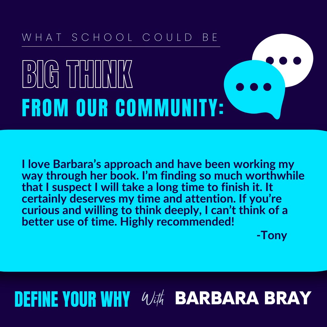 SchoolCouldBe's tweet photo. We are LOVING @bbray27's recent Big Think. Don't believe us? Check out what our #community says.
Join Barbara at her next Big Step this Wednesday 9/20 at 7PM ET/ 4PM PT
https://t.co/V7Bnt7COfZ
#education #event #teacherevents #teacher #educhat https://t.co/AHcIgplRKf
