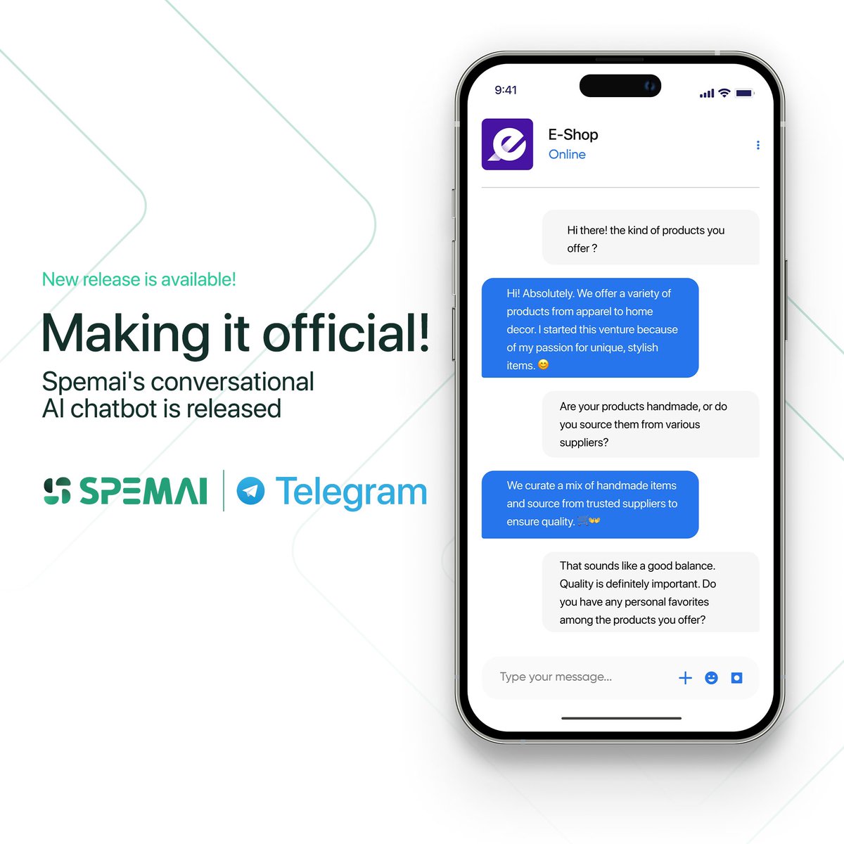 we_spemai's tweet photo. Ready to level up? Spemai AI is ready for action, and we're here to spill the tech beans. Shoot us a message to learn how Spemai AI can jazz up your biz!

Sign up
https://t.co/ZALD5cNJnN

#ConversationalAI #Spemai #chatbot #telegram #cambodia #moresales #AiAssistant https://t.co/hQFB3Xm79t