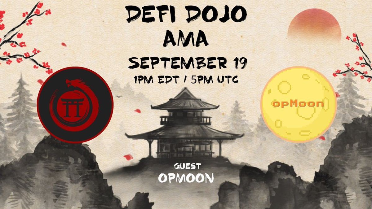 defidojo_'s tweet photo. 📢 Defi Dojo Telegram AMA with opMoon!

⏰ September 19 @ 5 PM UTC    
🎁 USD Giveaway

To Qualify:
🥇Join our telegram VC https://t.co/1uydlPMI0C
🥈Follow @opMoonApp & @TheNinjaLounge
🥉Like and RT  

opMoon

Is a cutting-edge crypto project leveraging the emerging opBNB blockchain to introduce a novel reflection token.

Did you miss EverMoon? Then you don't want to miss opMoon! 
Or do you remember BALD on Base chain? We’re that early!

📒 Tokenomics:
🟡 Buy/Sell Tax: 5% / 5%
🟡 Total Supply: 1,000,000,000 opMoon
🟡 100% Fair Launch
🟡 Renounced & Locked Liquidity!

📒 Tax Distribution:
🟡 1% Marketing
🟡 1% Buybacks
🟡 1% Burn
🟡 1% Reflections
🟡 1% Liquidity