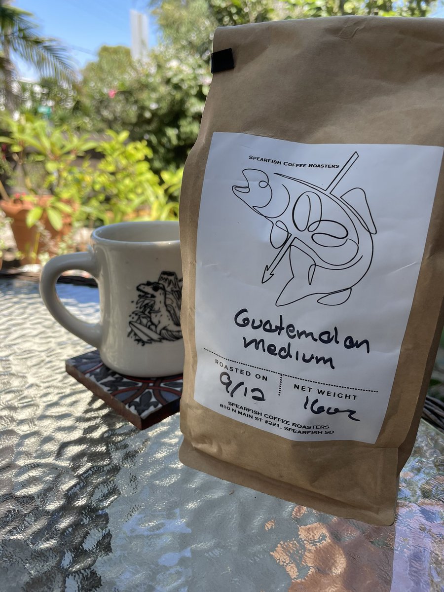 Spearfish Coffee Roasters Hand-delivered! || Roasted last week || Medium bodied I typically drink a dark roast. Excellent coffee! Thanks, Armen @themfg ☕️ #CoffeeLover #CoffeeTime