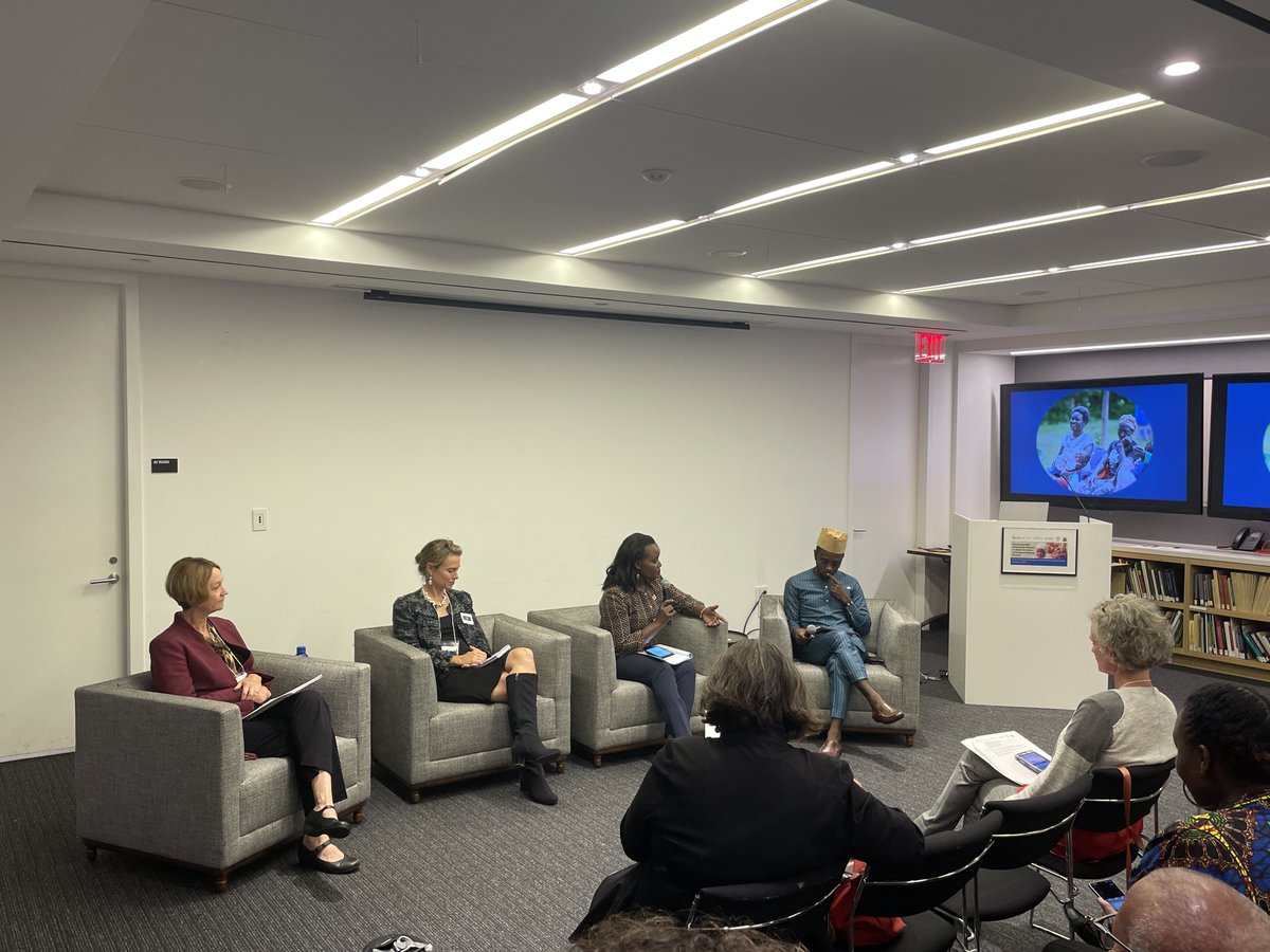How can we connect to improve policies & systems? A thoughtful panel on foundation & governmental support for the needs & priorities of adolescent mothers with panelists @ChiggaiCS @LaurenRumble2 @lbohmer1 and hosted by former Council staff @Cee_Bah. #UNGA78