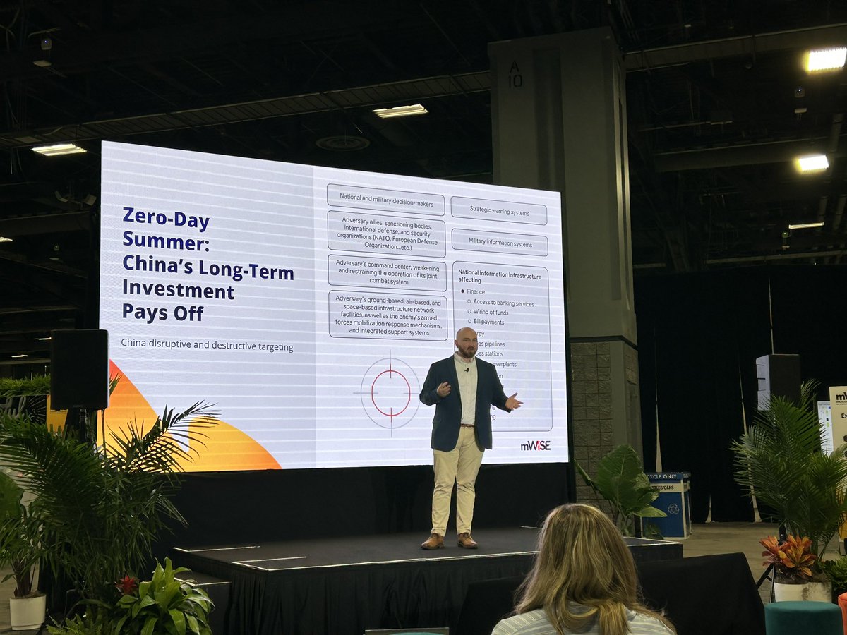 dlamorena's tweet photo. All the cool kids I know are at the #mWISE  expo hall listening to @AndrewCyberKop  of @Mandiant talk about how threat actors are attacking cloud environments this #hotzerodaysummer https://t.co/cHdfL1BAkL