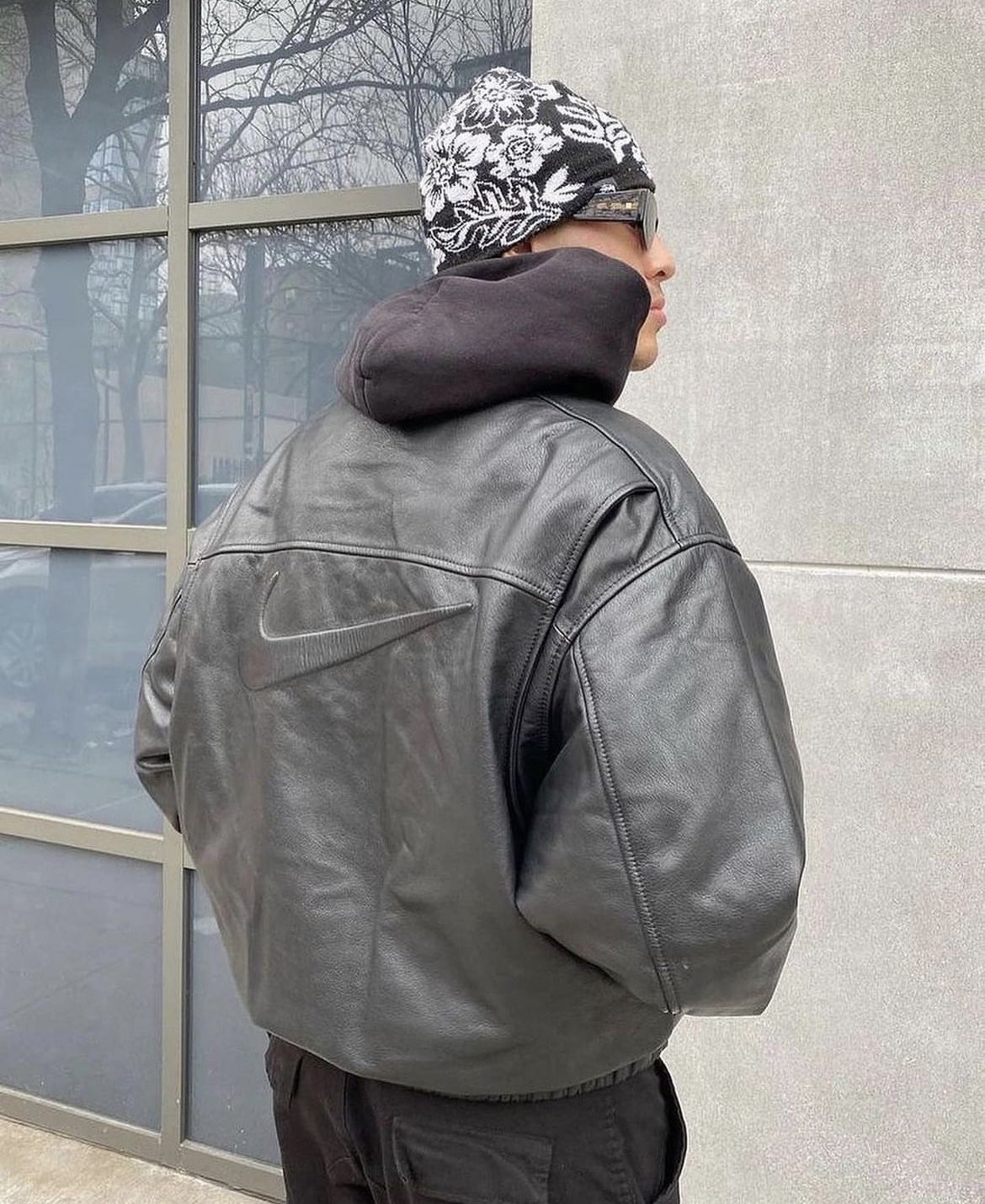 SAINT on X Rare Stussy x Nike leather jacket. https t HIUlbUNyaF X