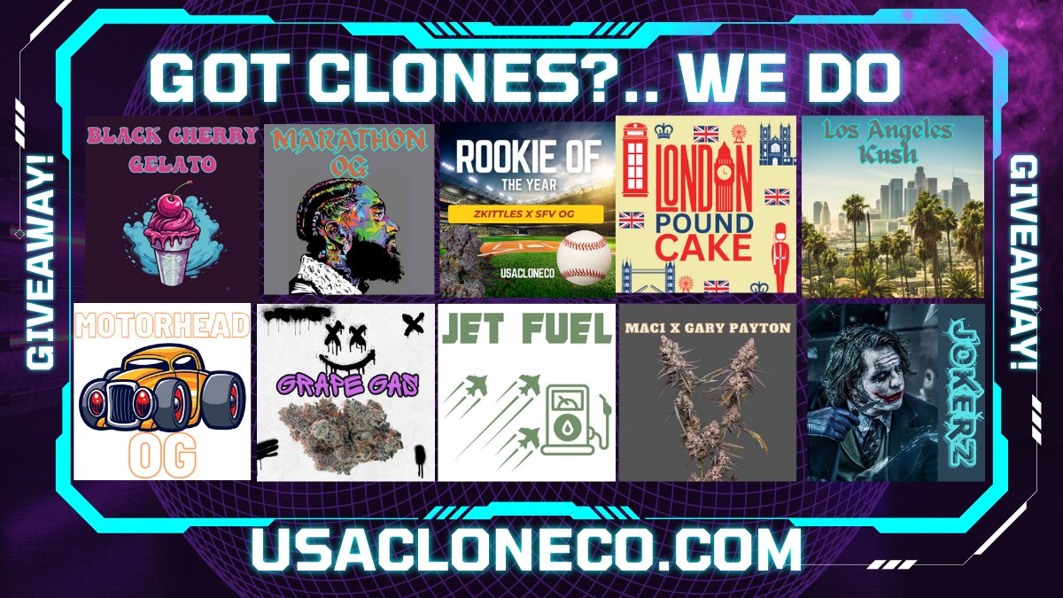 heavilyconnect's tweet photo. Giveaway Time !!  We are doing a soft opening  on our new Sister company @USACLONECO !  United States Only
1st place gets a rooted  elite clone overnight shipped to your door.
2nd and 3rd place gets a $100 gift card to website for clones
 🚨Rules~  •You must  Follow both 
@heavilyconnect  and @usacloneco

• Tag 3 friends   • Like + Retweet  1 entry everyday!!  I will announce the winner within the next 72 hours. Good luck everyone!!!