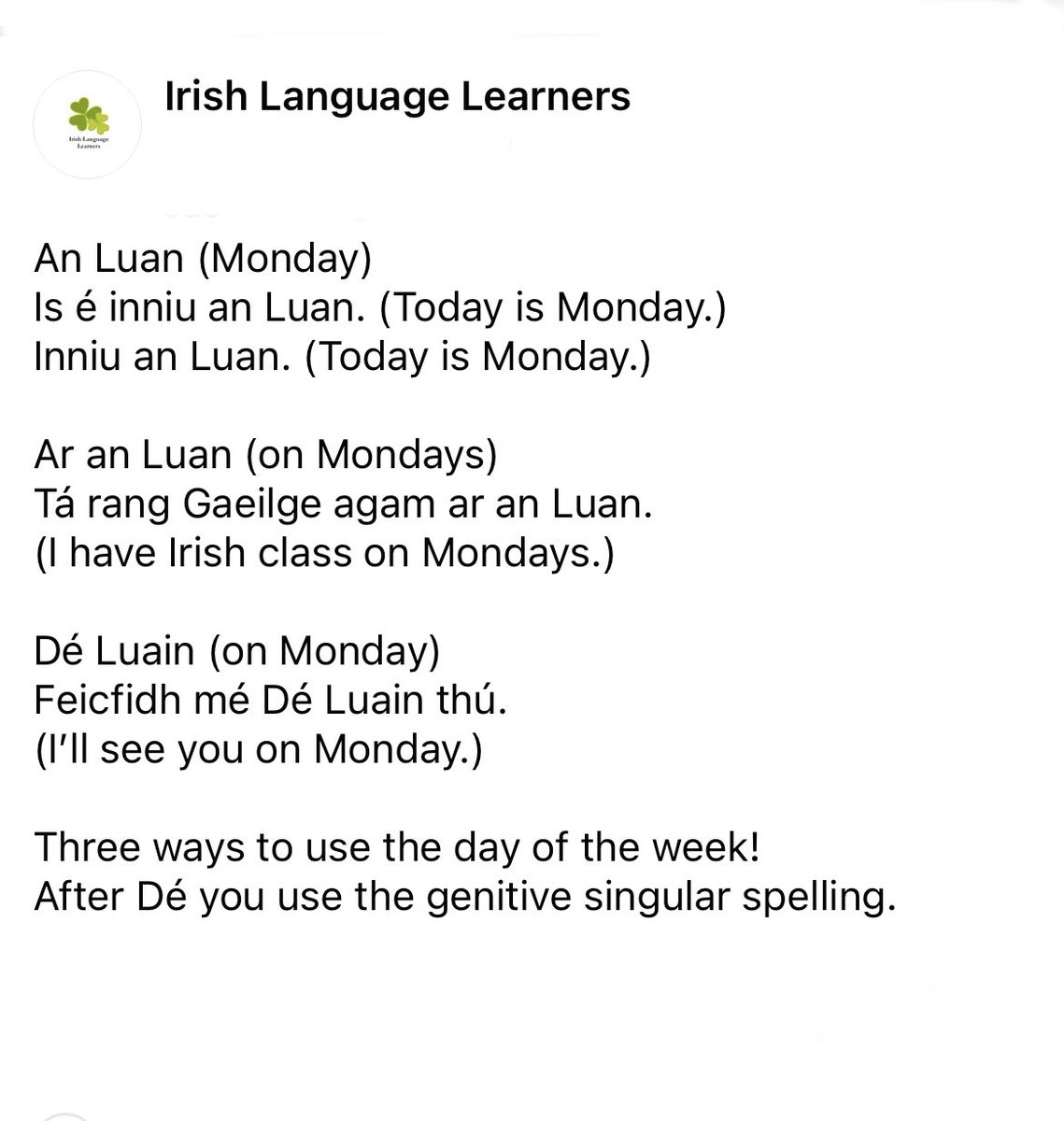 Irish Language Learners (@irish_learner) on Twitter photo 