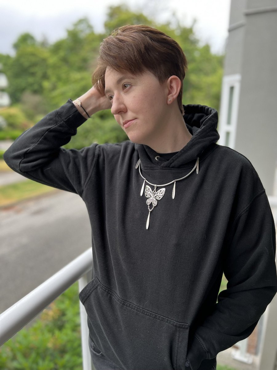 cho-co♡ 0.17CT DIAMOND & 1.36CT MOTHER OF PEARL CLOVER PAPER CLIP LINK