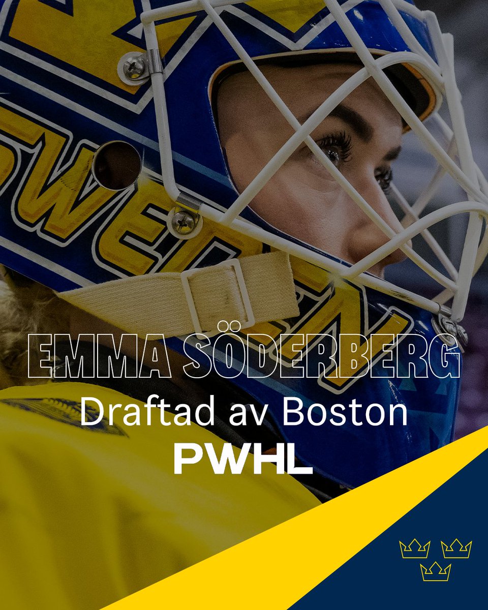 Trekronorse's tweet photo. För en liten stund sedan blev Emma Söderberg historisk. Hon blev den första svenska spelaren att bli draftad till den nya amerikanska proffsligan, PWHL. 😁🔥

Emma valdes som 58'e spelare totalt av Boston. 

Stort grattis, Emma 👏👏👏 https://t.co/r0TFooxk8W