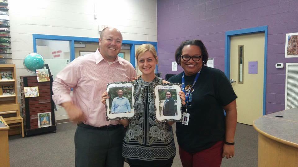 Sometimes you just have to have fun in school, right <a href="/EduKtor4life/">Sonya Whitmore</a>? (Love this memory from 2017)

What do you get for the long term substitute who is finishing her last day with your school? An autographed photo of her 2 favorite administrators! (Note the pure joy on her face)