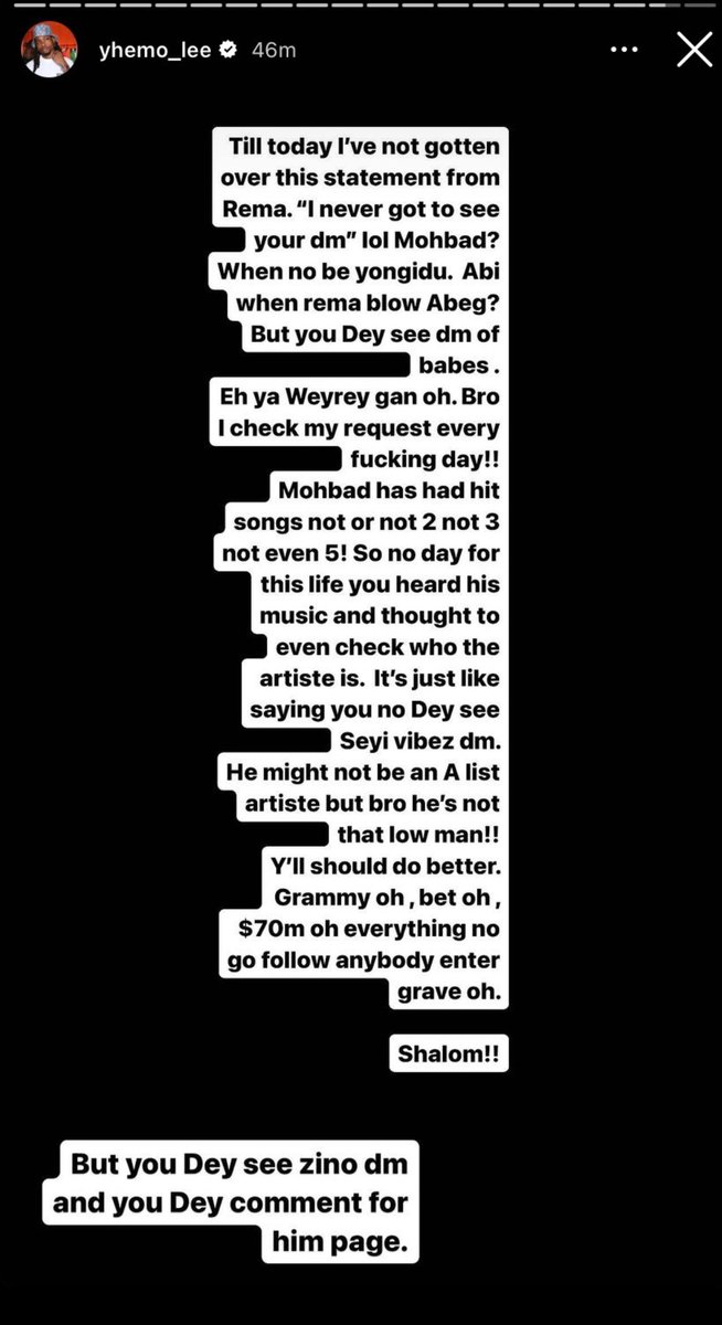yhemolee_'s tweet image. Somebody show Rema this. A whole Mohbad? 😡