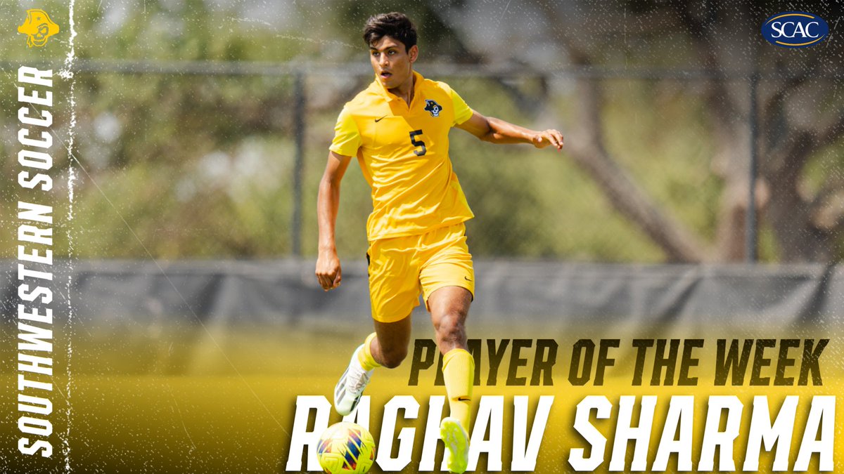 Southwestern Pirates (@supirates) on Twitter photo Raghav Sharma has been named SCAC Offensive Player of the Week!
Raghav scored 2x last week, including a game winner, & has helped the <a href="/SUPiratesMSOC/">Southwestern MSoccer</a> remain undefeated through 6 games. Raghav Sharma has been named SCAC Offensive Player of the Week!
Raghav scored 2x last week, including a game winner, & has helped the <a href="/SUPiratesMSOC/">Southwestern MSoccer</a> remain undefeated through 6 games.
