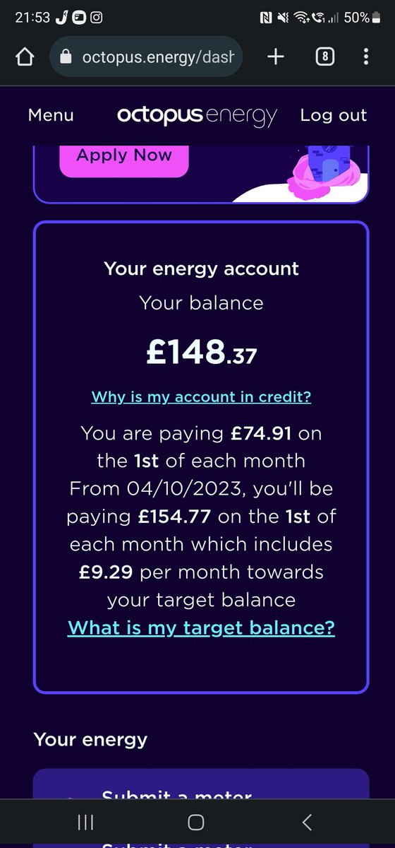 Amanda20125308's tweet photo. @OctopusEnergy WHY????? So you emailed me to say you're reducing costs but have doubled my monthly DD??? Why can't I speak to someone over the phone about this???? https://t.co/FZC12lcsKc