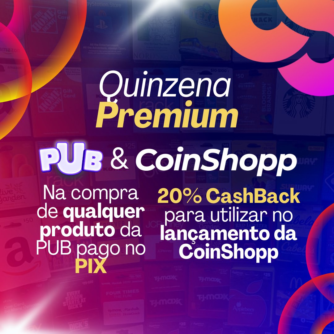 IoPubgameBr's tweet photo. 🌟 Quinzena Premium PUB &amp; CoinShopp 🌟

É hora de aproveitar ao máximo suas compras na PUB! Durante a Quinzena Premium PUB, ao comprar qualquer produto da PUB usando PIX, você receberá um incrível CashBack de 20% para usar no aguardado lançamento da CoinShopp. 

 #CashBack  #PUB https://t.co/xyUW1ElBH0