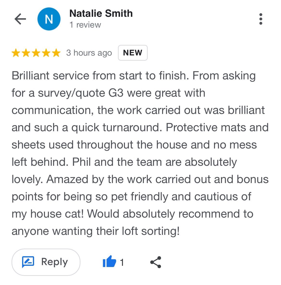 G3Installations's tweet photo. Lovely review received today. 

Thank you so much Natalie. ⭐️⭐️⭐️⭐️⭐️ https://t.co/ew6b33SmK6