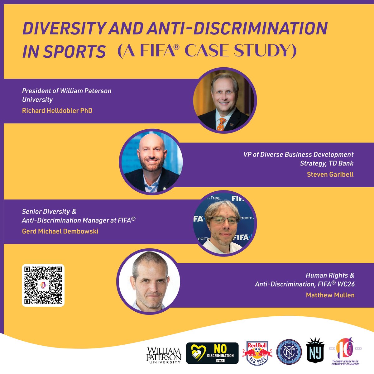 NJPrideChamber's tweet photo. Get informed! Enjoy presentations and panel discussions at the Diversity and Anti-Discrimination in Sports, FIFA® Case Study.
.
.
#FIFA #LGBTQIA #NJLGBT #NJPrideChamberofCommerce #NJPCC #NJPrideChamber #LGBTNewJersey #LGBTBusiness #lgbtnetworking #njnetworking https://t.co/EQwBPuPssw