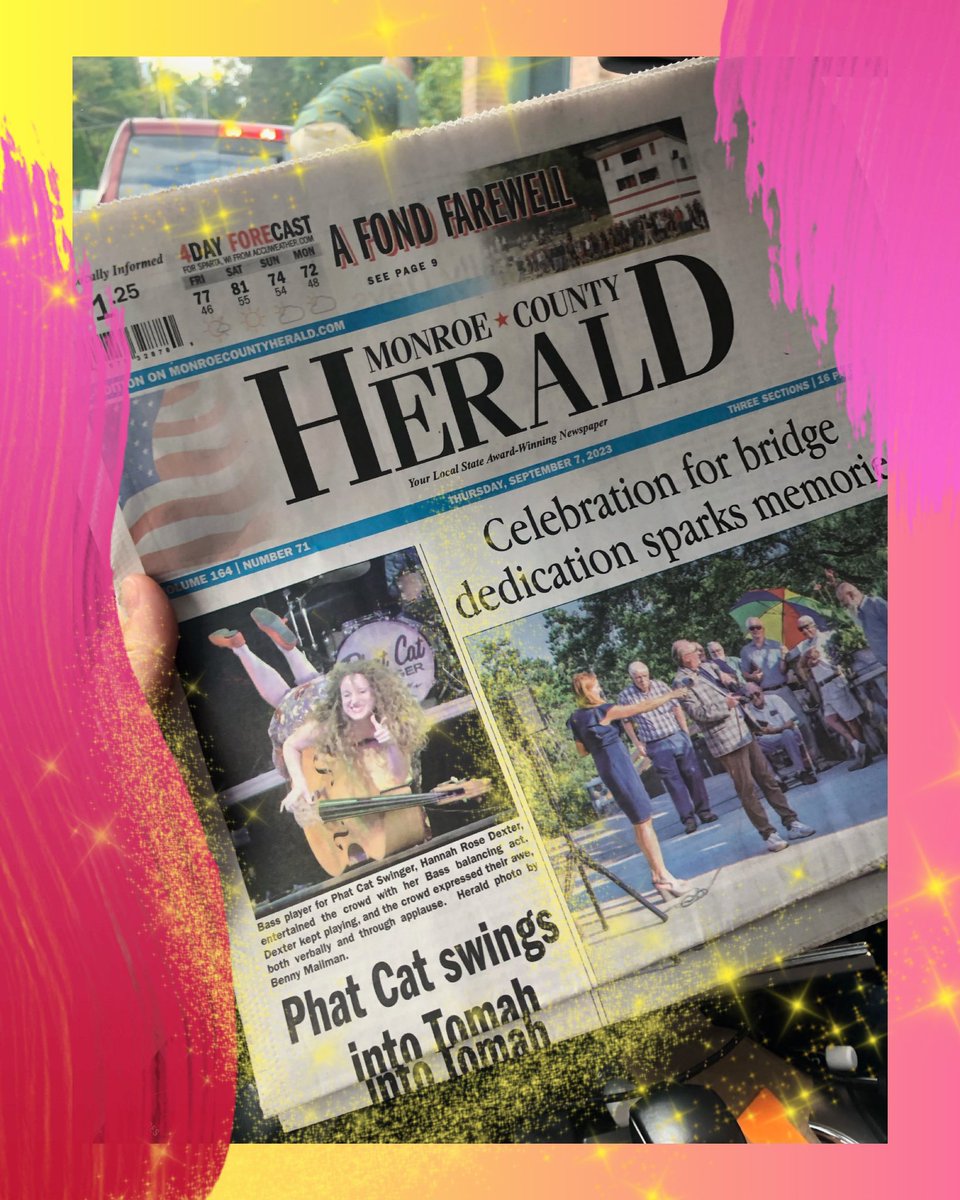 👀 📰Look who made the front page!! 

Cameron McCormick sent us this shot today! HOW EXCITING! 

🙏 Thank you Monroe County Herald! 

📸: Benny Mailman