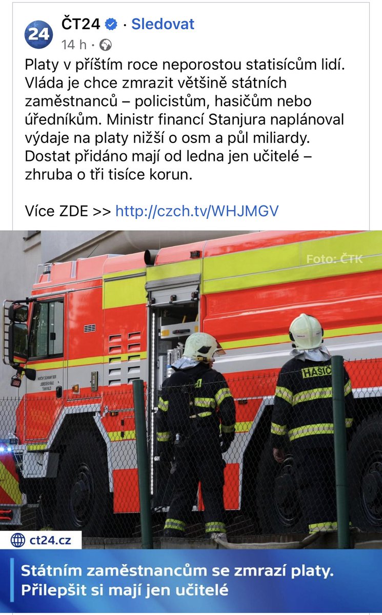 CzechFire's tweet photo. Toto mi prosím vysvětlete. Tak všude se rozhazuji stamiliony. Když jsou mega průsery(povodně, tornádo Hřensko), tak se s námi politici jezdí fotit jak s cvičenou opicí a první kde budeme šetřit jsou hasiči a policie.
Další plivanec do tváře nám IZS? https://t.co/H77ZHUIUJD