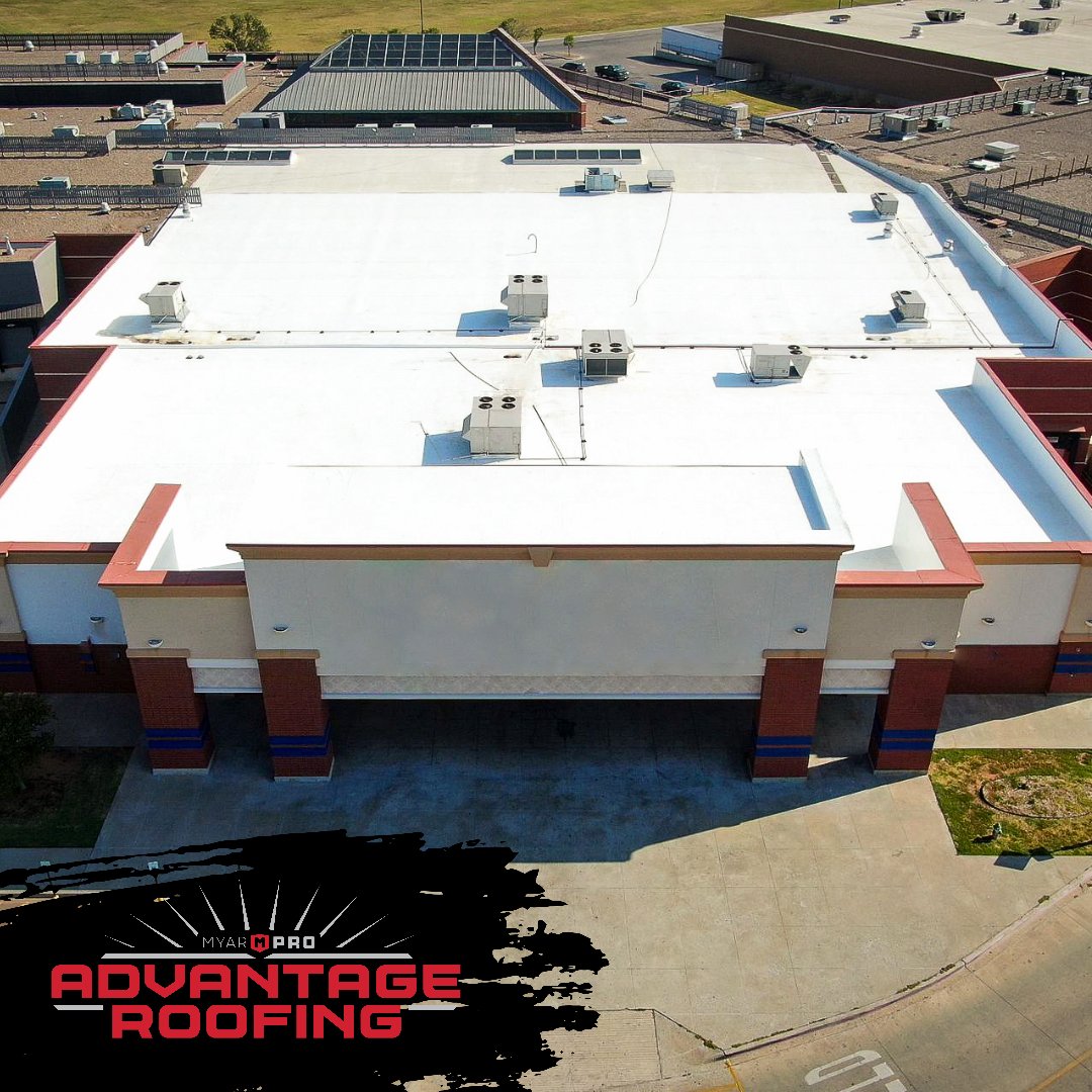AdvantageRoofs's tweet photo. Protecting your business, one roof at a time. 🏢🔒 Discover the strength and durability of our commercial roofing solutions. #RoofingStrength #BusinessSecurity #CommercialRoofing #YourRoofingExperts #AdvantageRoofing https://t.co/pgGy3z3FWV