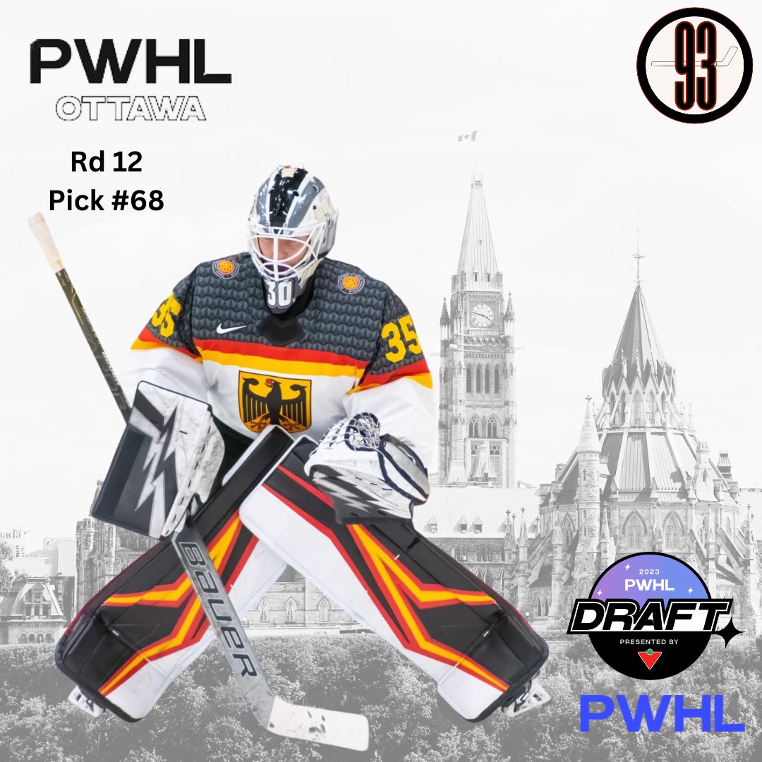 Another 93HS client heading to the capital! 🇩🇪 Sandra Abstreiter off to PWHL Ottawa 🇨🇦 in the 12th round #68 overall!🤝 #93HS 👊🏻🏒🔥🧱