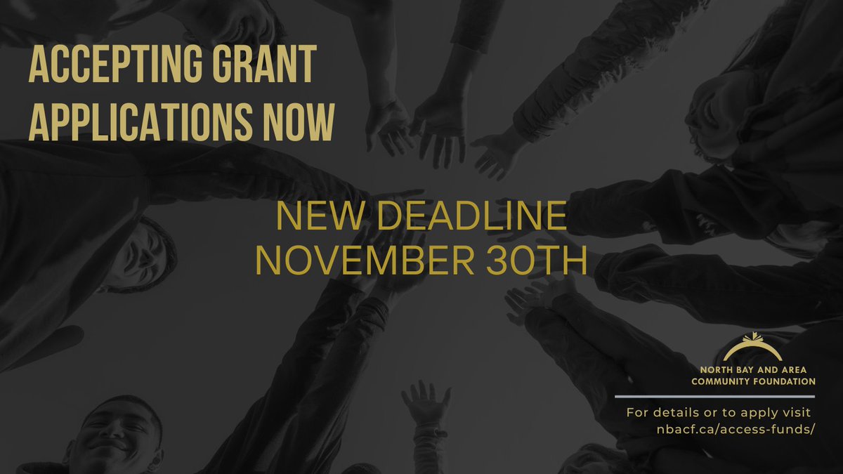 NBACF (@nbacf) on Twitter photo 🌟 IMPORTANT UPDATE! 🌟
Our Community Grant application deadline is being moved from December 31st to November 30th. These grants fund a variety of initiatives undertaken each year by registered charities in our area!
Check out nbacf.ca/access-funds/ for more information! 🌟 IMPORTANT UPDATE! 🌟
Our Community Grant application deadline is being moved from December 31st to November 30th. These grants fund a variety of initiatives undertaken each year by registered charities in our area!
Check out nbacf.ca/access-funds/ for more information!