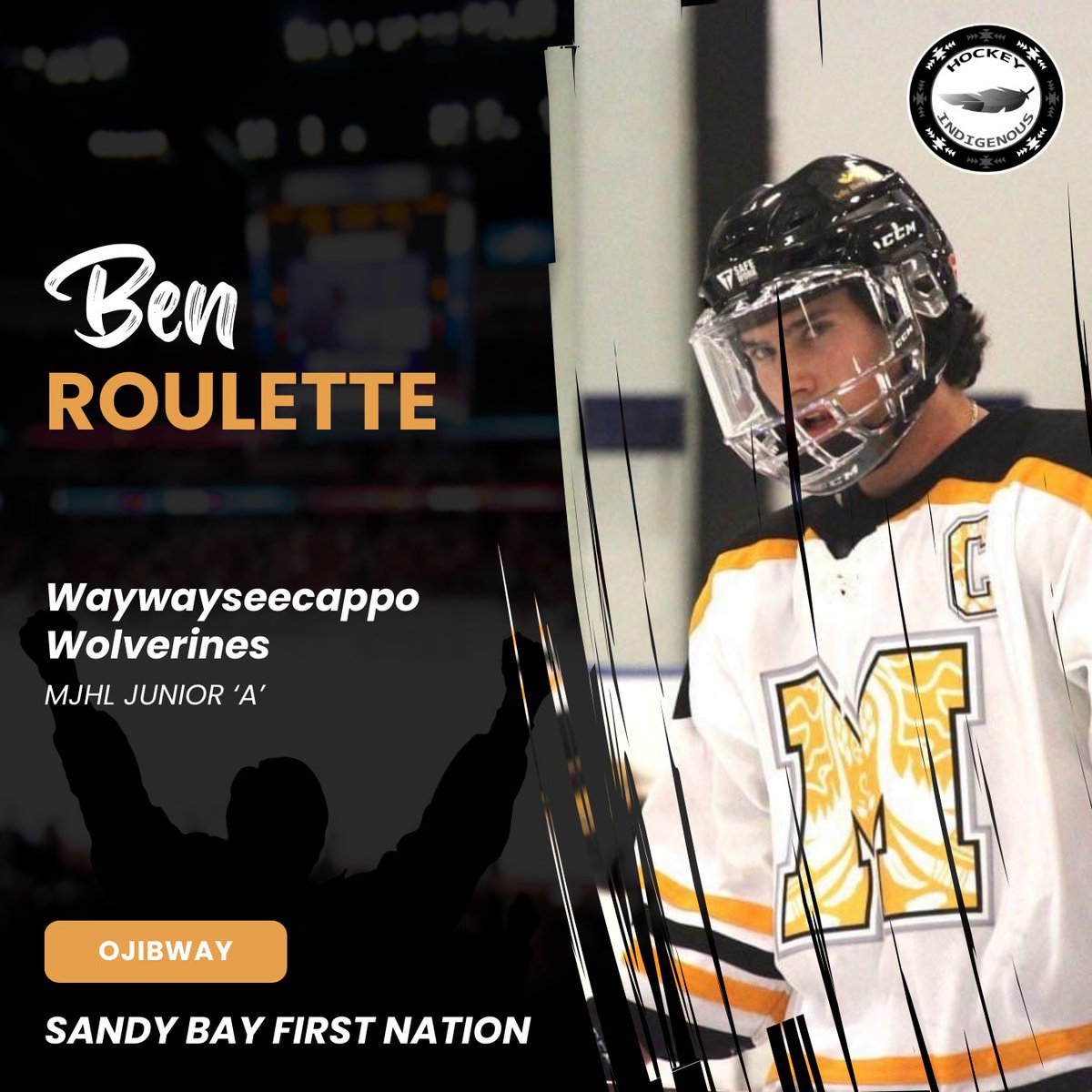 We’d like you all to meet Ben Roulette, Ojibway from Sandy Bay First Nation.

Ben will be starting out the 2023/24 season with the Waywayseecappo Wolverines Junior A of the MJHL. 

Keep up the amazing work, Ben. Good luck this season! #IndigenousSpotlight