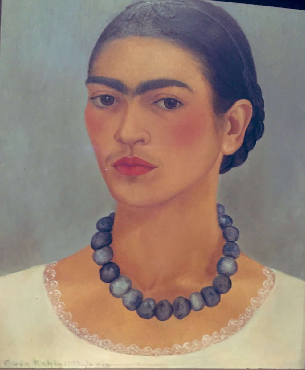 robynconnery1's tweet photo. Self-portrait “Frida with necklace” 1933 Coyoacan, Mexico, oil on metal The Jacques & Natasha Gelman Collection
#FridaKahlo #MexicanArt #Modernism #painting #monobrow https://t.co/FYWRJMSQ6j