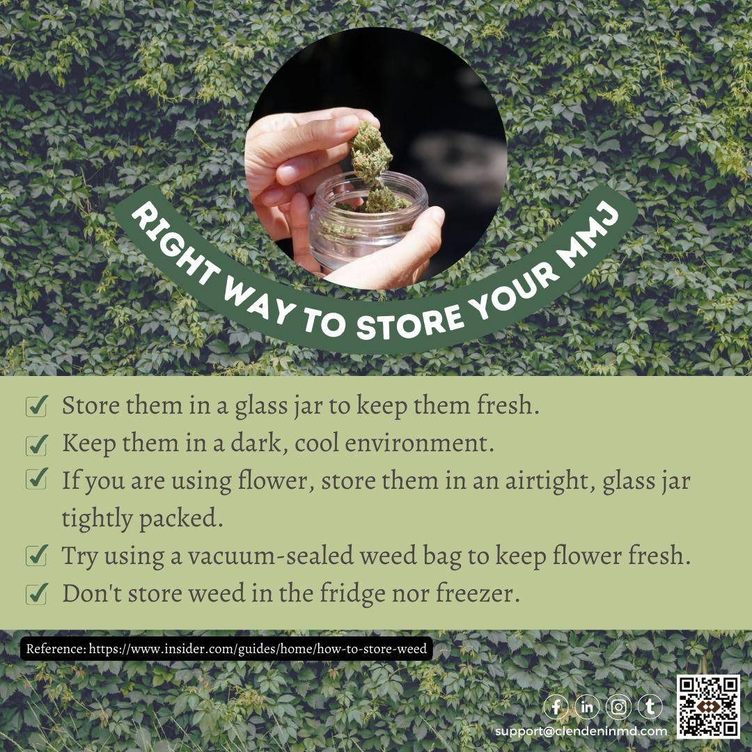 Right way to store your MMJ!

Telephone receiver:  405-225-8105
Email: support@clendeninmd.com
Website: clendeninmd.setmore.com

#MedicalCannabis #MedicalMarijuana #OklahomaCity #California #PuertoRico #Treament #mentalhealth