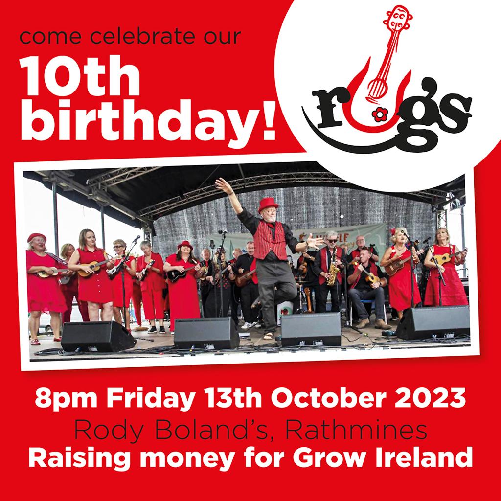 Join our fundraising celebration in aid of <a href="/GROW_Ireland/">Grow Mental Health, Ireland</a> on Friday 13th October in <a href="/rodybolands/">Rody Bolands</a> in Rathmines