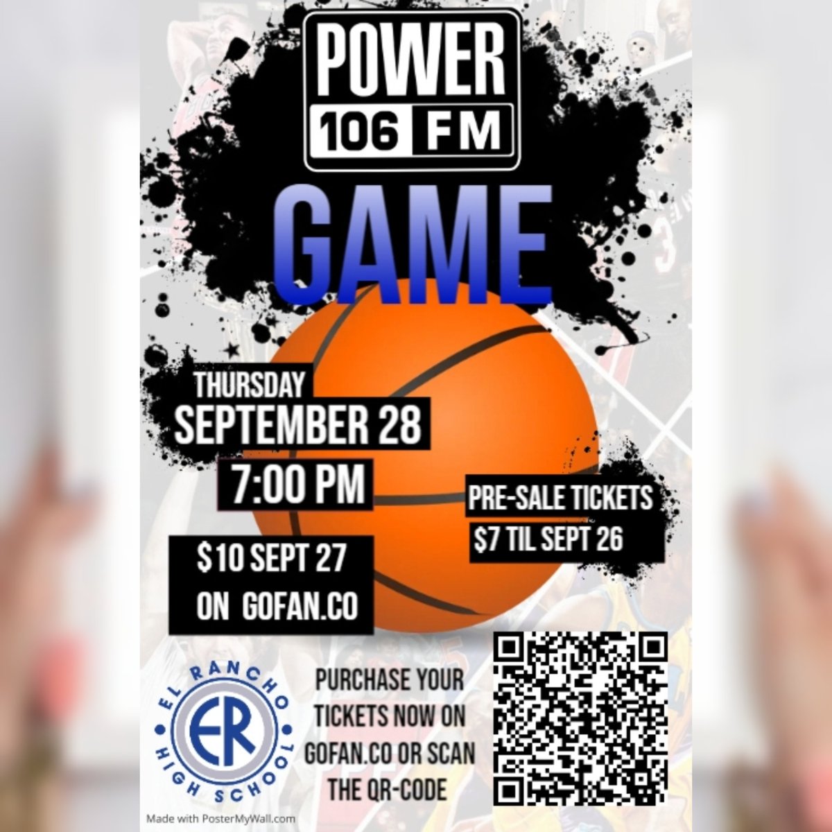 Purchase ur tickets today!! 
7pm @ ERHS New Gym
Power 106 staff vs ER staff/alumni
<a href="/ERHS_Athletics_/">El Rancho High School Athletics</a> <a href="/ERHSDonsHoops/">El Rancho Basketball</a> <a href="/ElRanchoHS/">El Rancho HS</a>  <a href="/ElRanchoHSASB/">EL Rancho ASB</a>