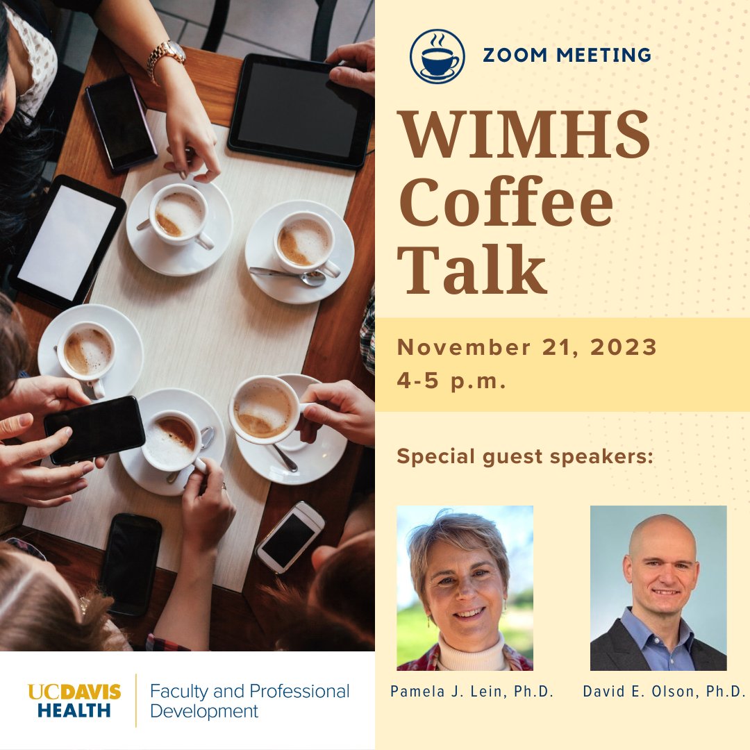 ucdhFD's tweet photo. Don't miss this interactive Women in Medicine and Health Sciences Coffee Talk!
Hosted by #WIMHS liaisons of Pathology & Laboratory Medicine, and Neurology
View more details: https://t.co/xXgMsrPALo
@UCDMINDINST @ucdavismed @UCDavisWIMHS @UCDPath @ucdavis @UCDavisHealth https://t.co/v3LoBuXmbV