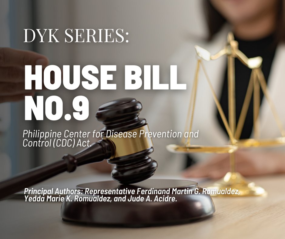 rive78683's tweet photo. DYK Series:

On the 30th of June 2022, House Bill No.9, also known as the "Philippine Center for Disease Prevention and Control (CDC) Act" is a bill that aims to modernize the capabilities of the public health system. 

#TingogPartylist https://t.co/CKydPsZXi9