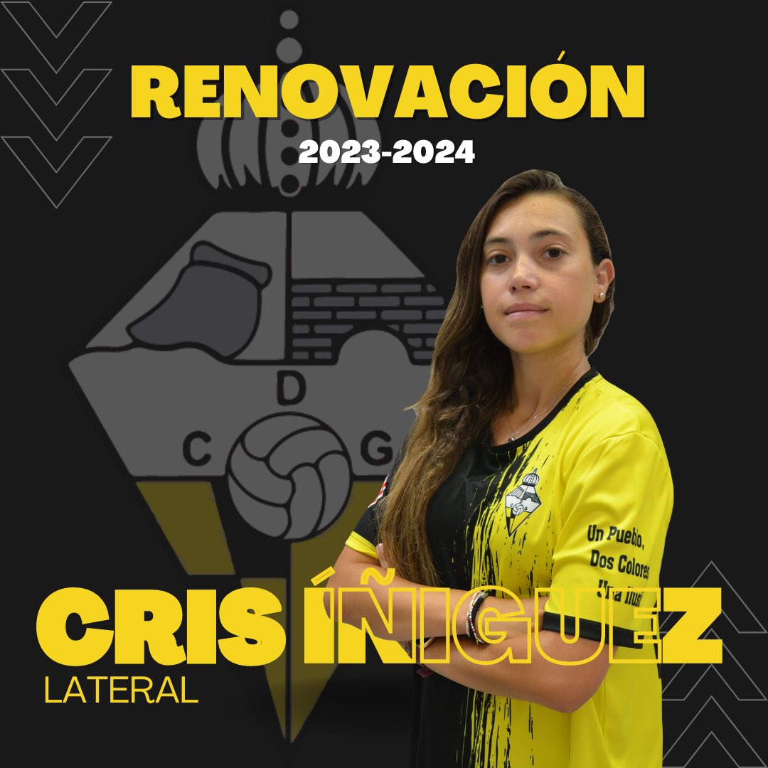 🤝🏼 RENOVACIÓN | Cris Iñiguez 

👤 Cris vestirá la camiseta arlequinada por segunda temporada consecutiva. La lateral continuará subiendo y bajando la banda de El Chopo.

🔜 ¡VAMOS CON TODO! 

#UnPuebloDosColoresUnaIlusión 
#CDGalapagarFemenino 💛🖤