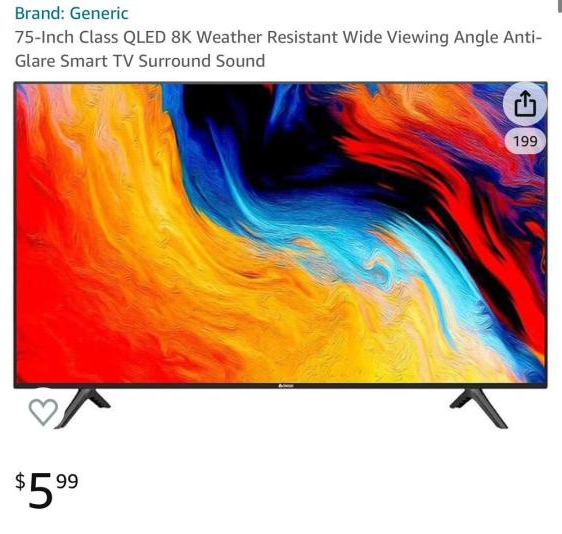 FatKidDeals's tweet photo. 🚨Don’t Get Fooled By Fake Deals and Price Errors🚨

Over the past week we’ve been tagged and messaged about a 75-inch 4k TV for just $5.99… We’ve seen it and there’s a reason we haven’t posted it.

Here’s how we knew it was a scam and what you need to look for  🧵 https://t.co/DXA2STG8is