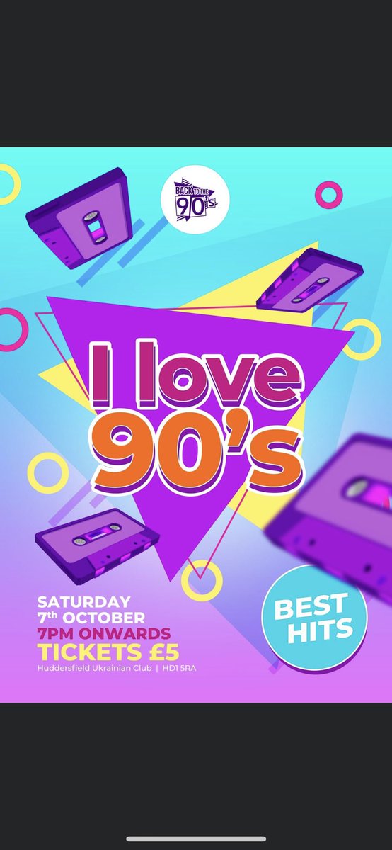 AUGBHUDDS's tweet photo. Last few tickets remaining for our 90’s night! If you fancy a great night with some fabulous music then get your ticket and join us for some drinks and a dance!! 🍹💃🕺 #Huddersfield #90snight #spiceupyourlife https://t.co/DLZxMpUANC