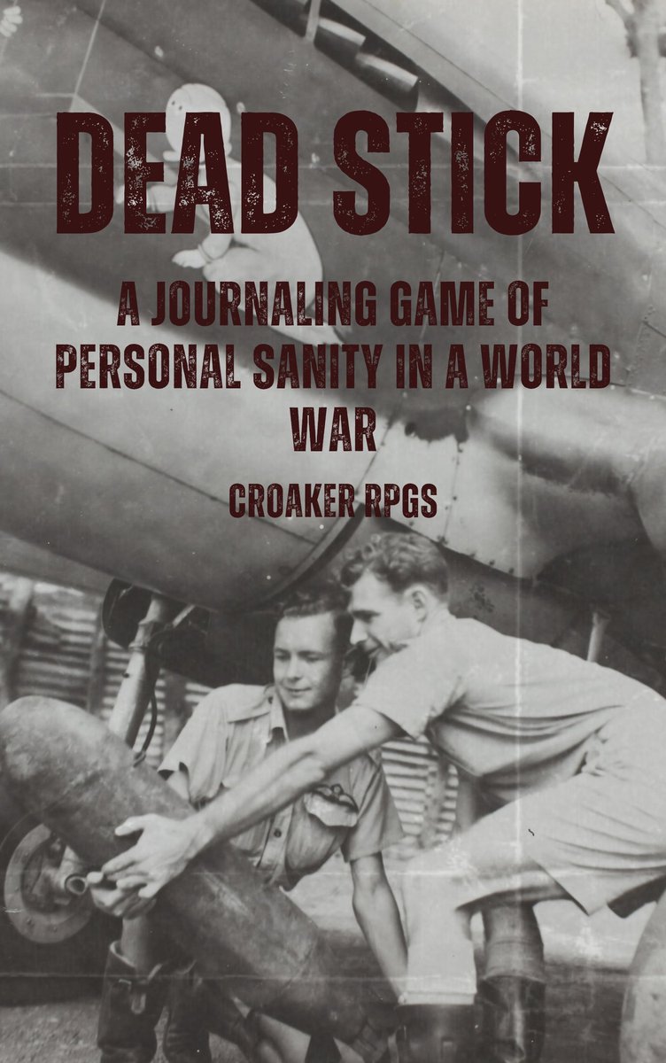 Mock cover for a game jam entry I'm working on. It's a journaling game about being a ground crew member during a world war. Promises to be dramatic and emotional.