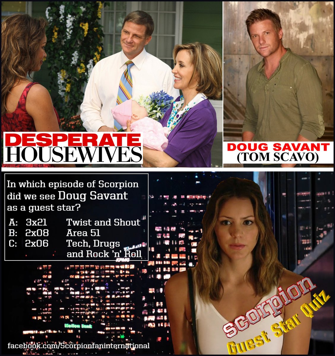 Scorpionfanint1's tweet image. It&apos;s good to see that besides the amazing regular cast, many great actors were guest stars in @ScorpionCBS.
Here is another brilliant guest star, Doug Savant, and the usual quiz question.
Have fun with Scorpion!
#SaveScorpion #scorpioncbs #DougSavant