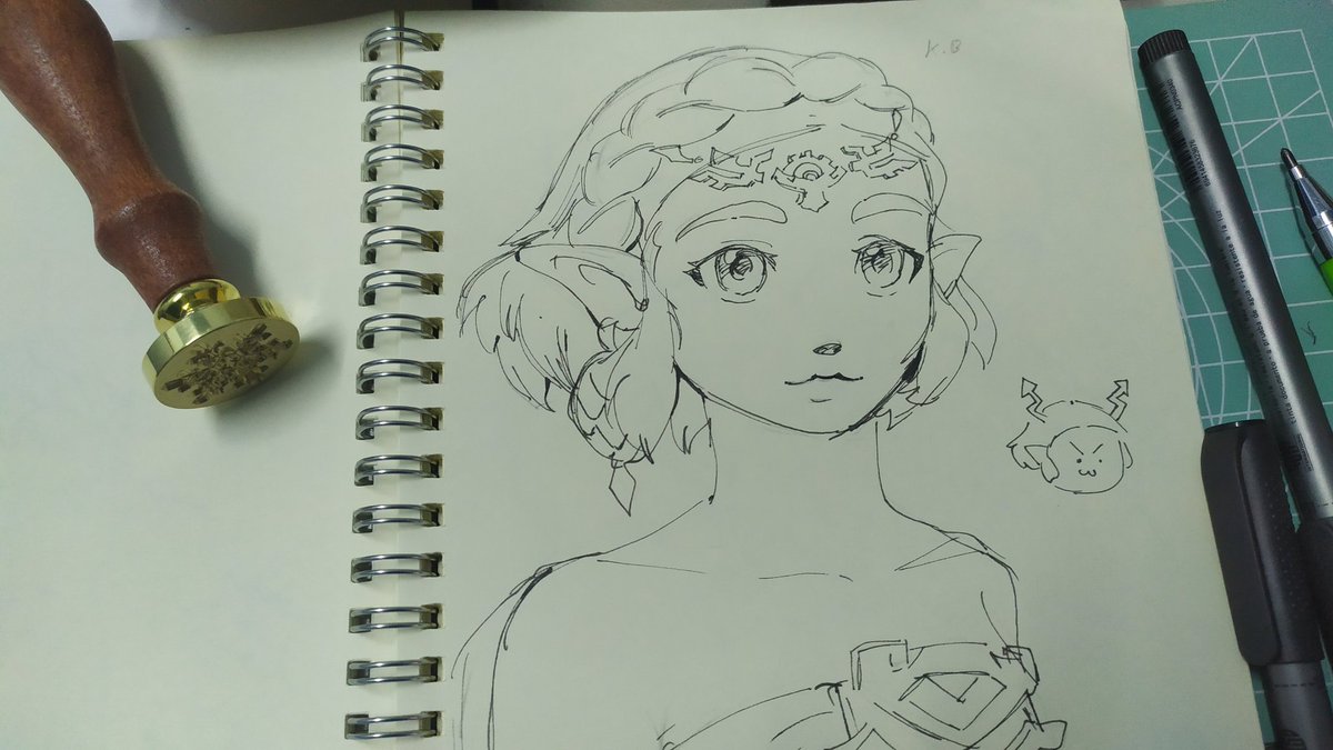 It's more relaxing to draw on paper truly...but I can't color good 
